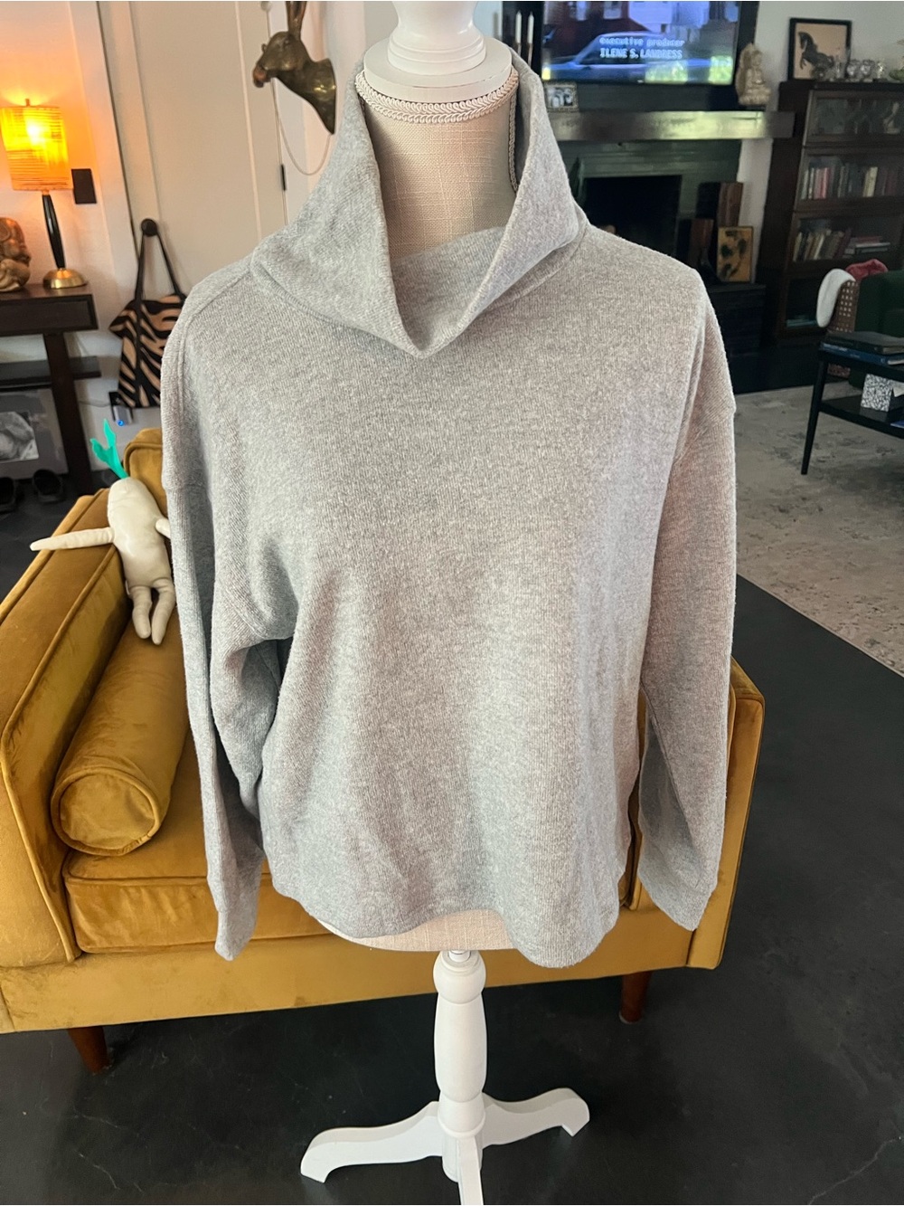 Light Gray women’s Funnel Neck Sweater